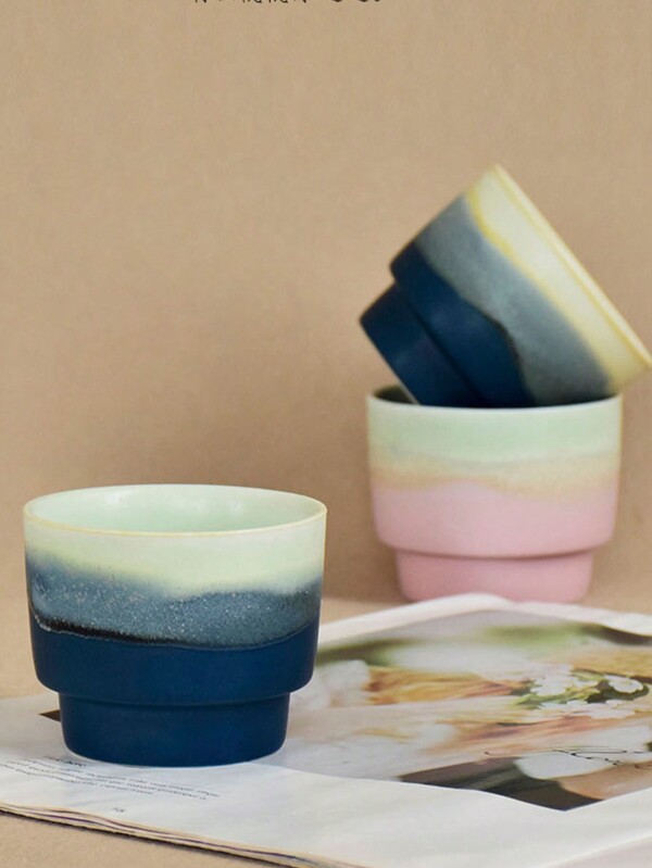 1 pieza Taza de café con capacidad de 170ml, taza de helado, taza de té pequeña, tazas de pareja rosa y azul, adecuada para uso doméstico y de oficina, se puede dar como regalo para el Día de San Valentín, Pascua, cumpleaños a padres, hermanos, colegas y amigos