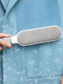 1pc Reusable Pet Hair & Dust Remover Brush, Manual Double-Sided Lint Brush With Plastic Handle, Suitable For Furniture, Clothes - Multicolor - View 2