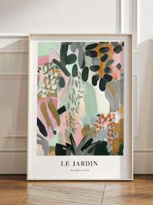 Botanical Wall Art, Flower Market,Pink And Green Wall Art, Abstract, Maximalist, Large, Living Room Decor, Bedroom Decor,Modern Home Decor,No Frame