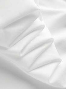 Áo thun cổ tròn tay ngắn in họa tiết nơ và khẩu hiệu Y2K dành cho bé gái tuổi teen, phù hợp cho các chuyến đi chơi mùa xuân/hè - trắng - Xem 5