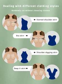 2 Stücke wiederverwendbare Kaninchen-Ohr Silikon unsichtbare Brust-Klebestreifen, Brust-Blüten Lift-Tape BH für Sport & Push-Ups