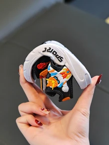 儿童平底凉鞋，新款夏季时尚男童卡通PVC沙滩鞋，中小童软底宝宝软底凉鞋，适合夏季日常穿着 - 橘色 - 查看 10