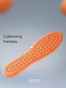 1 Pair Cushioned Soft Insoles For Sports Running Shoes, Breathable Shock-Absorbing Elastic Unisex Massage Insoles