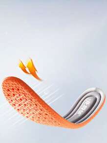 1 Pair Cushioned Soft Insoles For Sports Running Shoes, Breathable Shock-Absorbing Elastic Unisex Massage Insoles