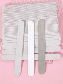 50 stuks, 100/180/240 grit vervangbare nagelvijlset, elliptische nagelvijlen, herbruikbare roestvrijstalen basisbordvijlen voor nagels, voor manicure