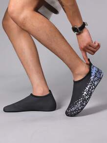 Men's Black Wading Shoes, Lightweight Breathable Water Sports Shoes, Non-Slip Surfing Beach Fishing Shoes For Jogging