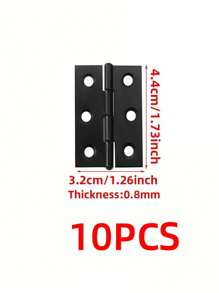10 pezzi Cerniere nere in acciaio inossidabile, cerniere per scatole di legno e bauli