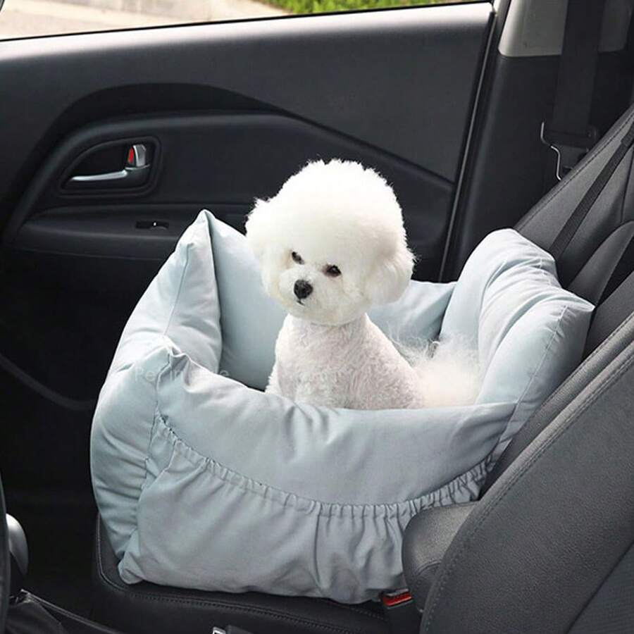 Pet Dog Car Seat For Small Medium Dogs And Cats, Ultra-Soft Pet Travel Booster Seat With Seat Belts, Towing Ropes And Storage Pockets, Anti-Collapse Design