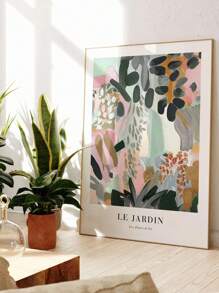 Botanical Wall Art, Flower Market,Pink And Green Wall Art, Abstract, Maximalist, Large, Living Room Decor, Bedroom Decor,Modern Home Decor,No Frame