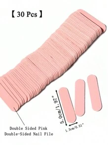 15/30/50/100/200pcs Mini Nail Files Double Sided Emery Board Washable Emery Boards Reusable Nail Buffers Manicure Tools For Natural Nails Acrylic Nails Home And Salon Use