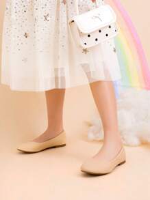 Girl'S Slip-On Mari Jane Ballerina Flat Shoes Back To School Shoes,Girls Fashionable Flat Shoes, Soft Sole Princess Shoes For Kids Students' Daily/Stage/Wedding/Dance Wear - 香檳色 - 查看 3