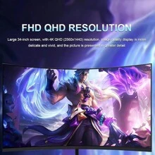 GAWFOLK 32 Large Curved Screen, Exclusive Computer Monitor For E-Sports Games, 1500R PC Screen 165hz 3440x1440, Curved Computer Screen, Support FreeSync, Support Wall Mounting, The Best Gift For Boyfriend, Husband And Dad, Must-Have Gift For Christmas Carnival