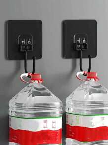 10pcs/Set 5pcs Sticky Wall Damage-Free Hooks, Key Damage-Free Hooks, Clothes Hangers, Bathroom Damage-Free Hooks, Waterproof Adhesive Damage-Free Hooks, Suitable For Bathroom, Bedroom, Entryway