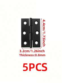 10 pezzi Cerniere nere in acciaio inossidabile, cerniere per scatole di legno e bauli