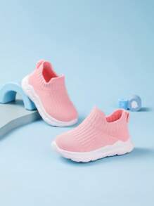 1 双透气防滑婴儿运动鞋，鞋面柔软网眼，适合日常穿着，春秋季节，宽脚适合宝宝脚，百搭休闲鞋 - 粉色 - 查看 6