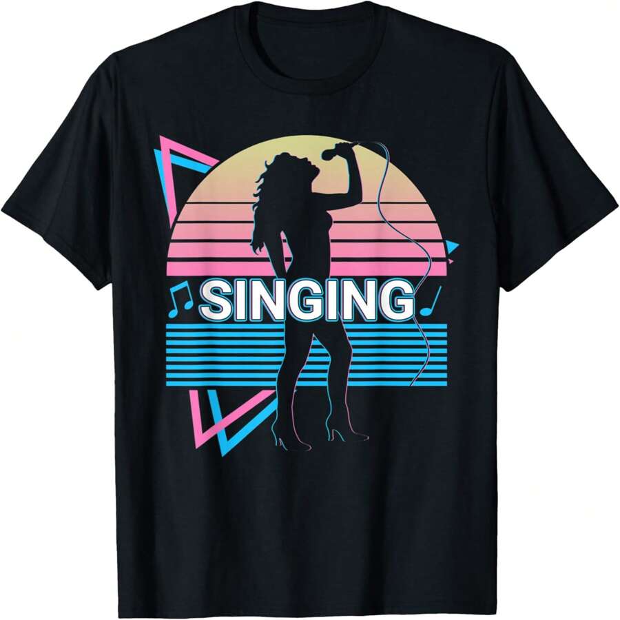 Singing Singer Retro T-Shirt.