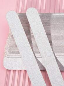 50 stuks, 100/180/240 grit vervangbare nagelvijlset, elliptische nagelvijlen, herbruikbare roestvrijstalen basisbordvijlen voor nagels, voor manicure