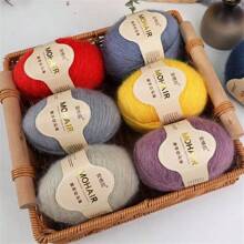 10 包羊毛混纺纱 27/21S 细线 - 非常适合手工编织披肩和夹克，每件 0.055 磅，咖啡色、奶油色和驼色 - 柔软、温暖的色调，非常适合 DIY 针织项目、手工针织服装、柔软纹理纱线 - 10件裝 - 查看 4