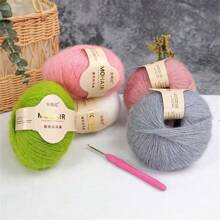 10 包羊毛混纺纱 27/21S 细线 - 非常适合手工编织披肩和夹克，每件 0.055 磅，咖啡色、奶油色和驼色 - 柔软、温暖的色调，非常适合 DIY 针织项目、手工针织服装、柔软纹理纱线 - 10件裝 - 查看 5