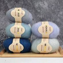 10 包羊毛混纺纱 27/21S 细线 - 非常适合手工编织披肩和夹克，每件 0.055 磅，咖啡色、奶油色和驼色 - 柔软、温暖的色调，非常适合 DIY 针织项目、手工针织服装、柔软纹理纱线 - 10件裝 - 查看 2