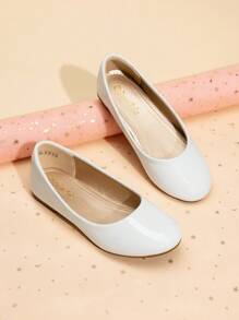 Girl'S Slip-On Mari Jane Ballerina Flat Shoes Back To School Shoes,Girls Fashionable Flat Shoes, Soft Sole Princess Shoes For Kids Students' Daily/Stage/Wedding/Dance Wear - 藍白色 - 查看 1