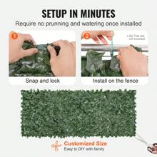 Ivy Privacy Fence, 59 X 98/39 X 98/96 X 72/24x16 Inch Artificial Green Wall Screen, Greenery Ivy Fence With Strengthened Joint, Faux Hedges Vine Leaf Decoration For Outdoor Garden, Yard, Balcony, Patio Decor. - 39 x 98 inch - 查看 5