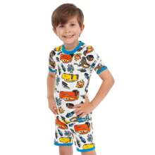 Disney Cars Pyjamas | Snuggle Fit Lightning McQueen Pyjamas | Boys' Short Pyjama Sets | Summer PJs | Officially Licensed - Blue and White - View 2