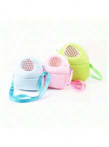 1pc Small Pet Carrier, Hamster Mesh Breathable Shoulder Bag, Portable Outdoor Tote - Multicolor - View 8
