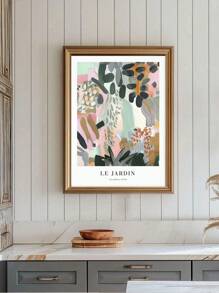 Botanical Wall Art, Flower Market,Pink And Green Wall Art, Abstract, Maximalist, Large, Living Room Decor, Bedroom Decor,Modern Home Decor,No Frame