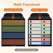 Lifewit Portable File Organizer Box With Lids - Versatile Storage Solution For Documents And Files - LIGHT GRAY - View 6