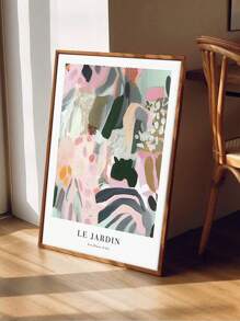Botanical Wall Art, Flower Market,Pink And Green Wall Art, Abstract, Maximalist, Large, Living Room Decor, Bedroom Decor,Modern Home Decor,No Frame