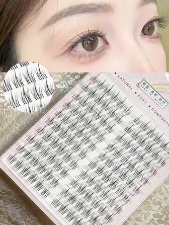 120pcs Individual Eyelashes, Sunflower Style False Eyelashes, Cartoon Style, Reusable And Can Amplify Eyes Lash Clusters,Eye Lash Clusters,Individual Eyelashes,Lashes,Fake Lashes
