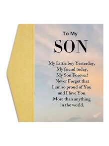 1PC Heartfelt Son's Birthday Card, 4.92 Inches X 6.93 Inches, A Sentimental Mother's Love Message, A Paper Card With An Envelope, A Birthday Wish For Any Son