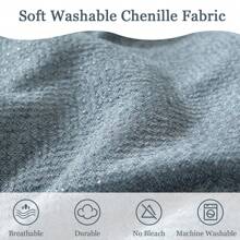 Chenille Couch Cover For Sectional Sofa L Shape Slipcover Armrest Backrest Futon Couch Cover For Dog Cat Pet Furniture Protector With Tassel Washable Couch Cover For Sofa Cover Seat Couch Covers L Shape Sofa Slipcover - 霧霾藍 - 查看 8