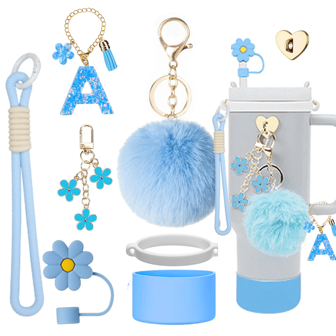 杯子装饰配件，8-9毫米吸管盖，硅胶套30-40盎司（兼容杯子），女孩圣诞礼物，DIY礼物创意装饰，感恩节装饰，朋友礼物装饰，圣诞派对装饰，配件，圣诞杯，返校用品