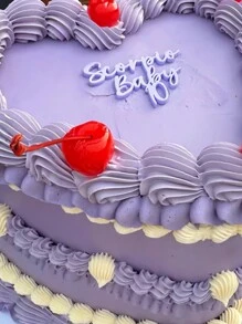 [定制 1 件] 亚克力蛋糕装饰，个性化姓名和年龄、婚礼、订婚、周年纪念蛋糕装饰，独特的个性化礼物，激光切割双层亚克力 - 彩色 - 查看 12