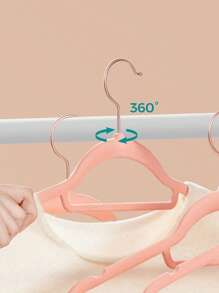 SONGMICS Percha de Terciopelo, Juego de 50, Antideslizantes, con Barra Corbata y Gancho Oro Rosa, 0,6 cm Espesor, Ahorra Espacio, 43,5 cm Largo, para Abrigo Vestido Pantalón, Blanco - Pink - Übersicht 6