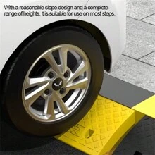 Ramă de bordură pentru mașină din PE, portabilă, rezistentă, 2 buc, rampă de prag cu suprafață de tracțiune anti-alunecare, pentru mașini de tuns iarba, trotuare, mașini, scaune cu rotile și animale de companie