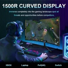GAWFOLK 32 Large Curved Screen, Exclusive Computer Monitor For E-Sports Games, 1500R PC Screen 165hz 3440x1440, Curved Computer Screen, Support FreeSync, Support Wall Mounting, The Best Gift For Boyfriend, Husband And Dad, Must-Have Gift For Christmas Carnival