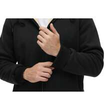Cotrasen Men's Casual Fleece Hooded Jacket Winter Warm Jacket Full Zipper Windproof Sweatshirt
