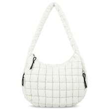 Oversized Ruched Bag Quilted Pattern Minimalist,Solid Color Pleated Puffy Cloud Shoulder Bag, Fashionable And Practical For Women, Simple And Large-Capacity,Can Be Worn Crossbody, Zip Closure