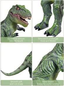 Large Soft Dinosaur Toys- 28" Jumbo Dinosaur Toys For Boys, Realistic Looking Dinosaur, Giant Dinosaur Toys For Kids 3-5, Toddler Dinosaur Toy Gift - 粉色 - 查看 4