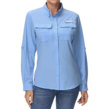 Women's UPF 50 Long Sleeve Fishing Button Down Shirt Performance Quick Dry FS21W - Carolina - 查看 6
