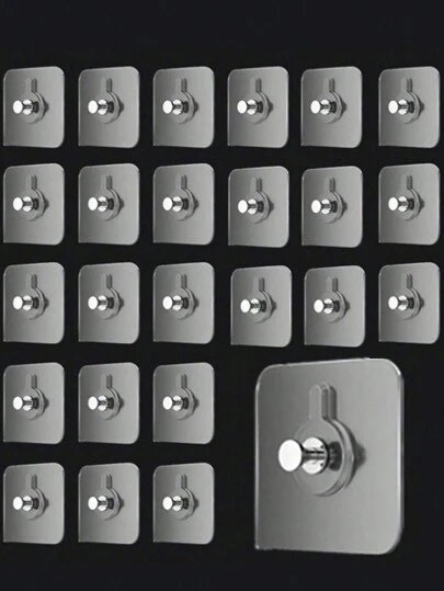 1/10/20/30 件无框免钻挂钩衣架，无损螺丝壁挂式粘性挂钩，适用于照片、钟表、葫芦、门上收纳架、衣钩、墙壁衣架、墙壁粘性挂钩、墙壁收纳架、衣架套装、相框墙