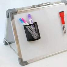 1pc Semi-Circle Magnetic Pen Holder Metal Mesh Pen Holder