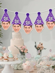 Personalized Face Photo Banner, Personalized Birthday Banner,Custom Face Birthday Banner Head Banner Photo Logo Banner Bachelorette, Funny Birthday Decor, 1st, 2nd, 3rd, 4th, 5th, 6th, 10th, 18th, 20th 21st, 40th, 50th, 60th,Birthday Banner,Retirement Banner, Birthday Decor Event,Retirement Banner, Birthday Decor Even - Multicolor - View 11