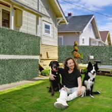 Ivy Privacy Fence, 59 X 98/39 X 98/96 X 72/24x16 Inch Artificial Green Wall Screen, Greenery Ivy Fence With Strengthened Joint, Faux Hedges Vine Leaf Decoration For Outdoor Garden, Yard, Balcony, Patio Decor. - 59 x 98inch - 查看 9