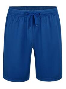 5 Pcs Men's Athletic Performance Shorts - Quick Dry Polyester Micro Mesh With Elastic Waist & 2 Side Pockets (8 Inch Inseam) - Đen + Xanh nước biển + Xanh sapphire + Xám đậm + Xám nhạt - Xem 7