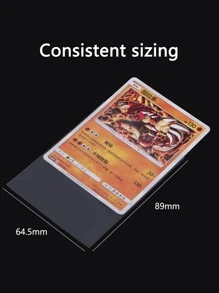 KAUE 100 件内套 64.5 毫米 X 89 毫米 - 适用于卡套、MTG 内套、Paldean Fates、Lorcana、One Piece、。，超高清 | 为多达 100 张 TCG 卡和游戏卡提供专业保护