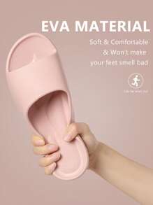 Chanclas de masaje rosas, sandalias suaves y cómodas para mujer, con soporte para el arco, material de EVA, de fácil deslizamiento, para el verano